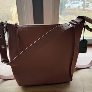 NWT All Saints Kita Leather Crossbody Bag or Top Handle in Terracotta Sold Out